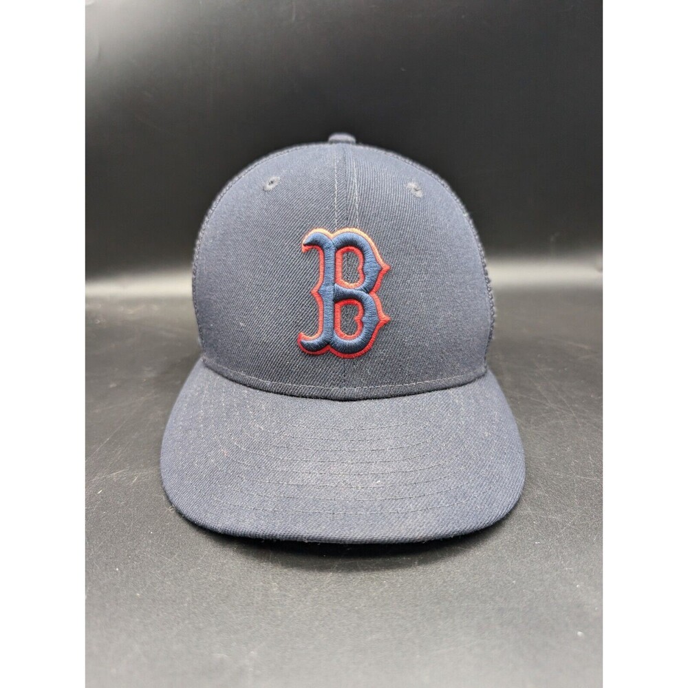 NEW ERA 59 FIFTY MLB BOSTON RED SOX MESH BP BLUE FITTED HAT SZ 6 7/8 MENS
